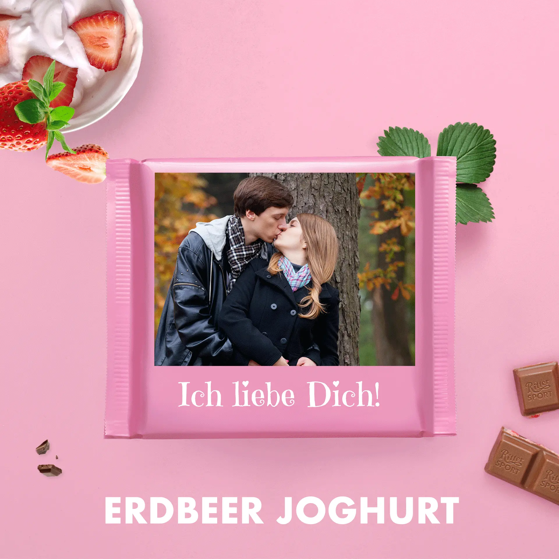 Deine personalisierbare 100g Personalisierbare Ritter Sport Tafel in verschiedenen Sorten – individuelles Verpackungsdesign, 100g